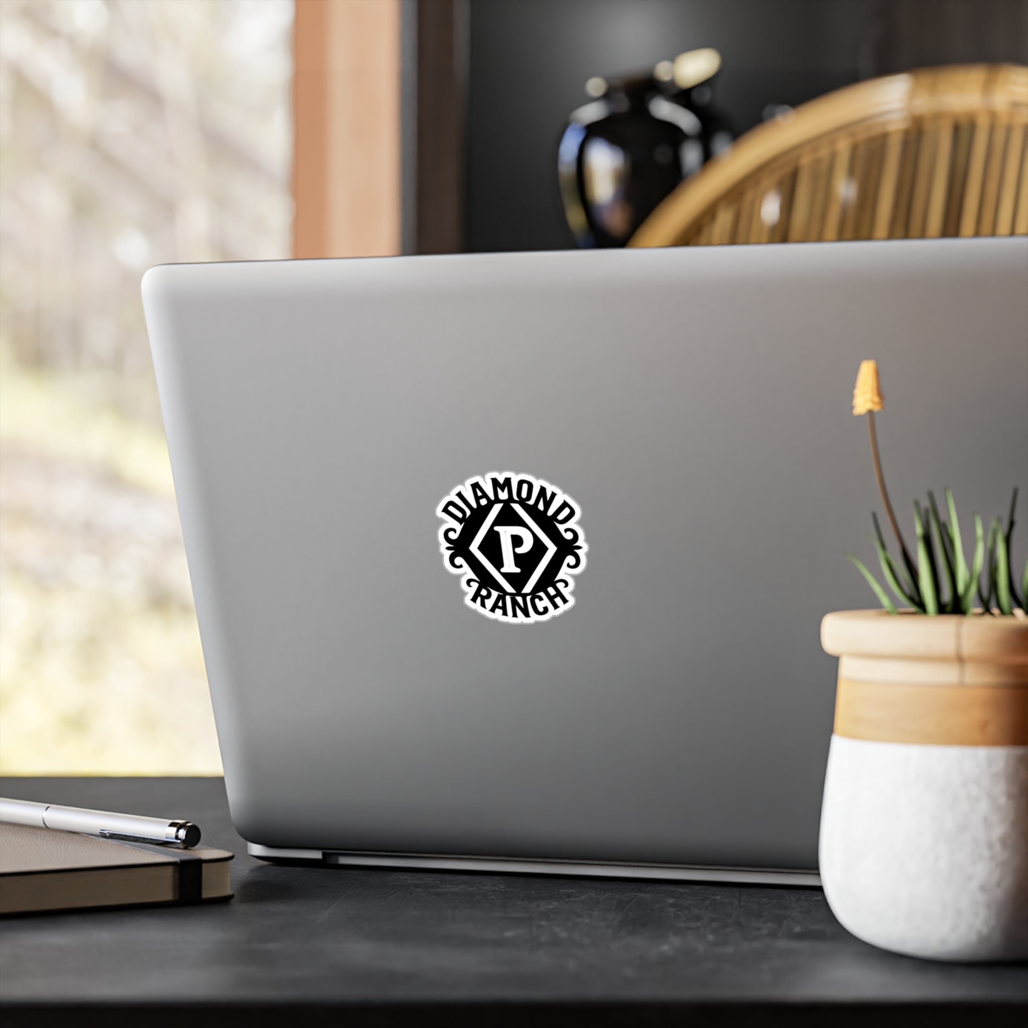 Diamond P Ranch Kiss-Cut Vinyl Sticker — Western Ranch Logo Decal