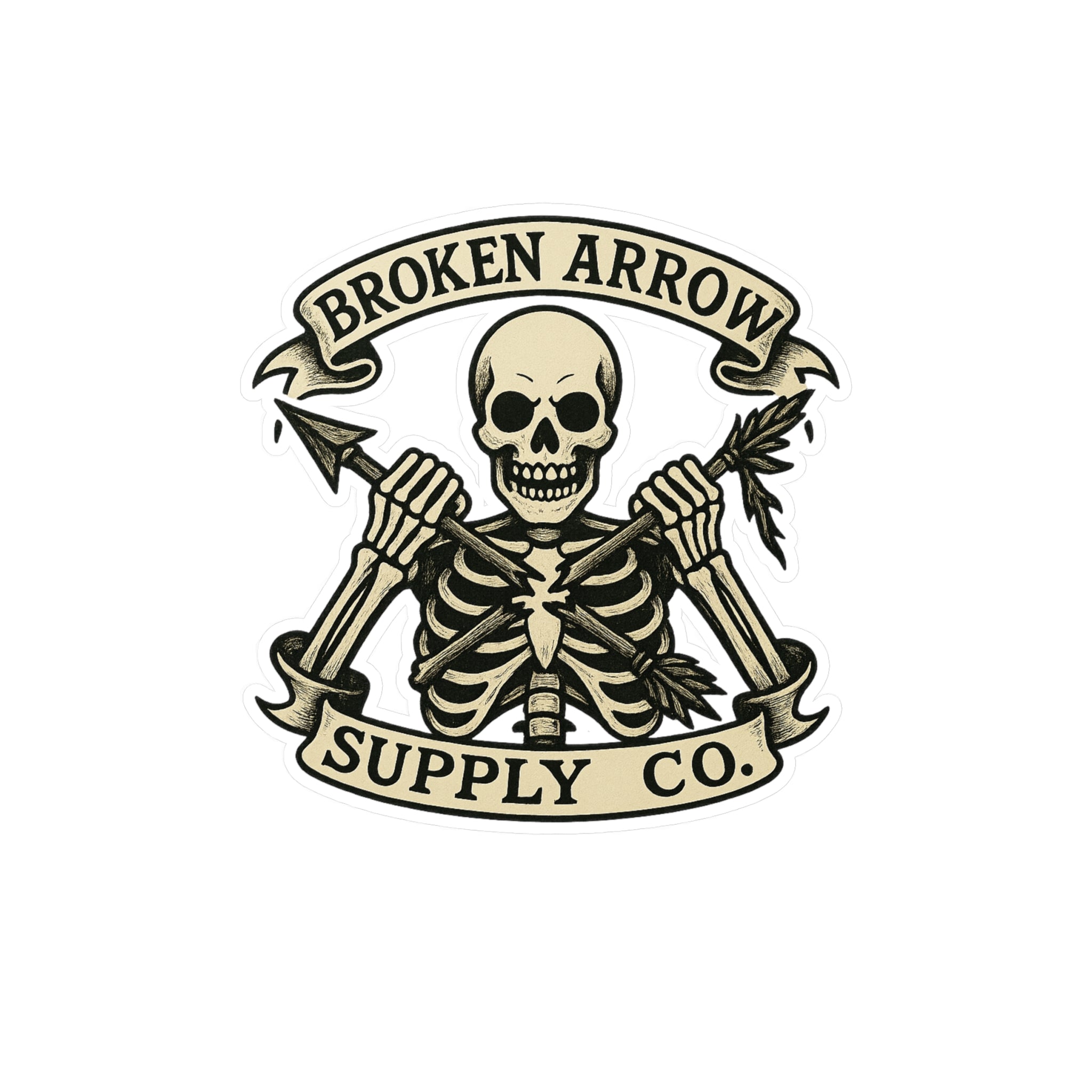Skull & Arrow Vinyl Decal - Broken Arrow Supply Co.