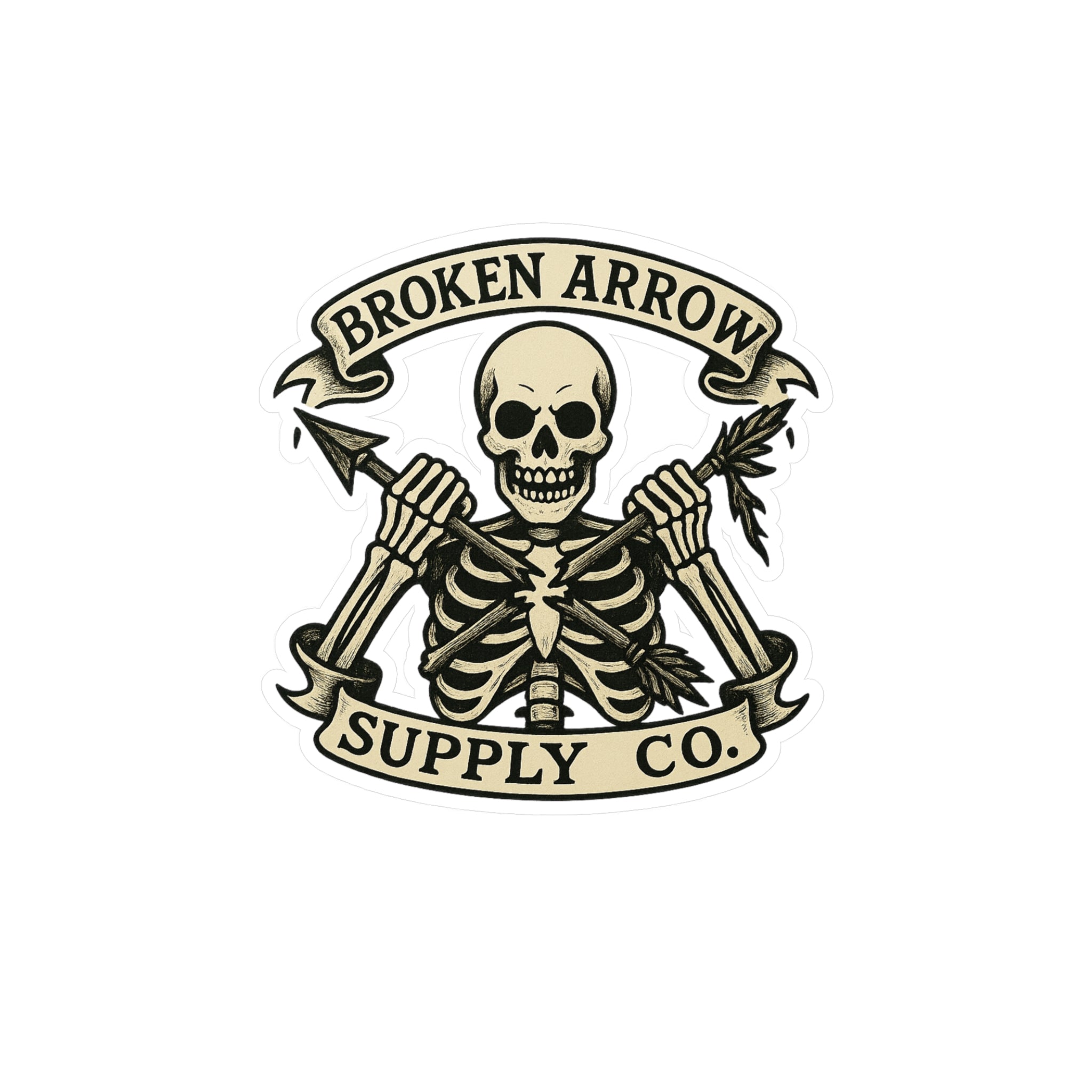 Skull & Arrow Vinyl Decal - Broken Arrow Supply Co.