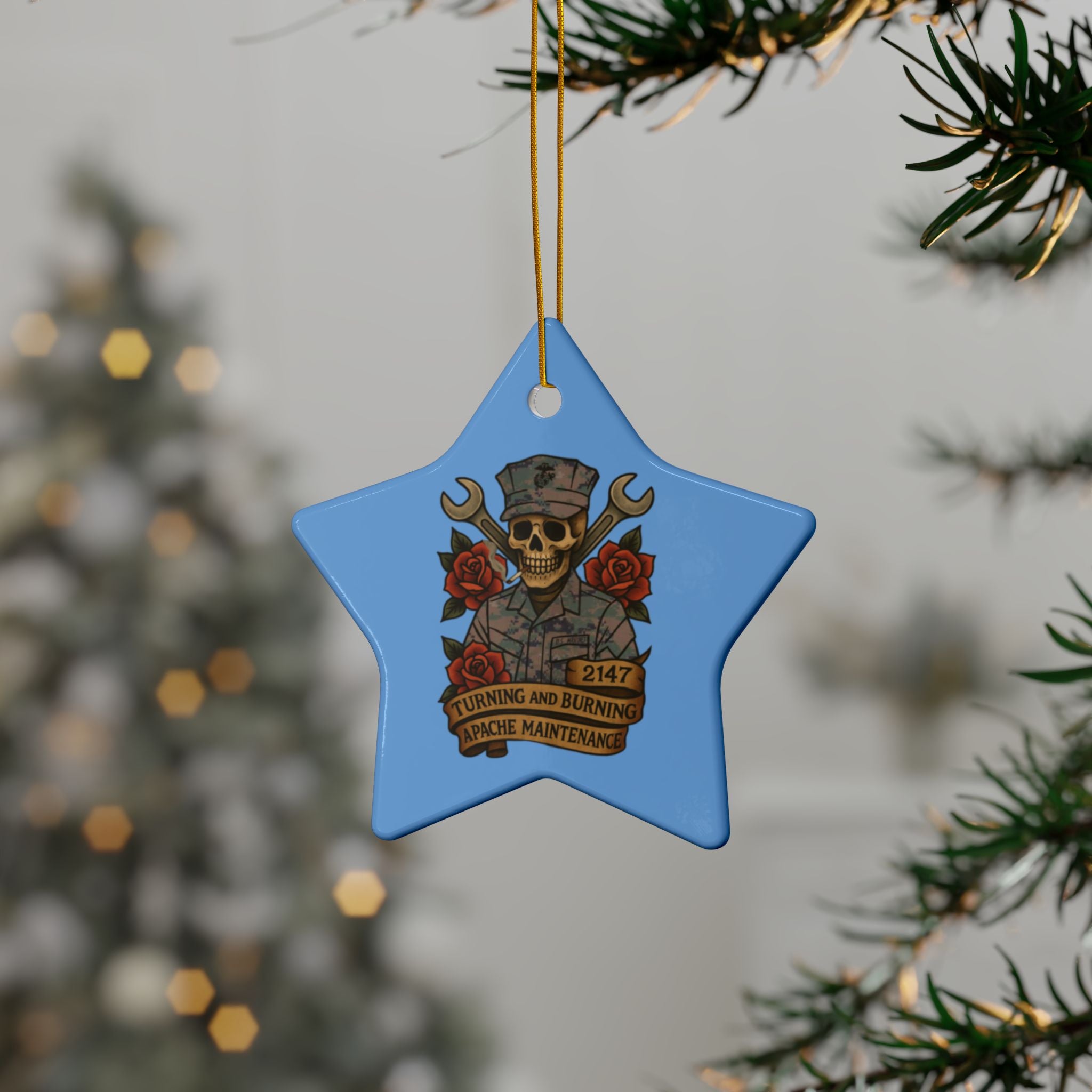 Apache Maintenance Ceramic Ornament