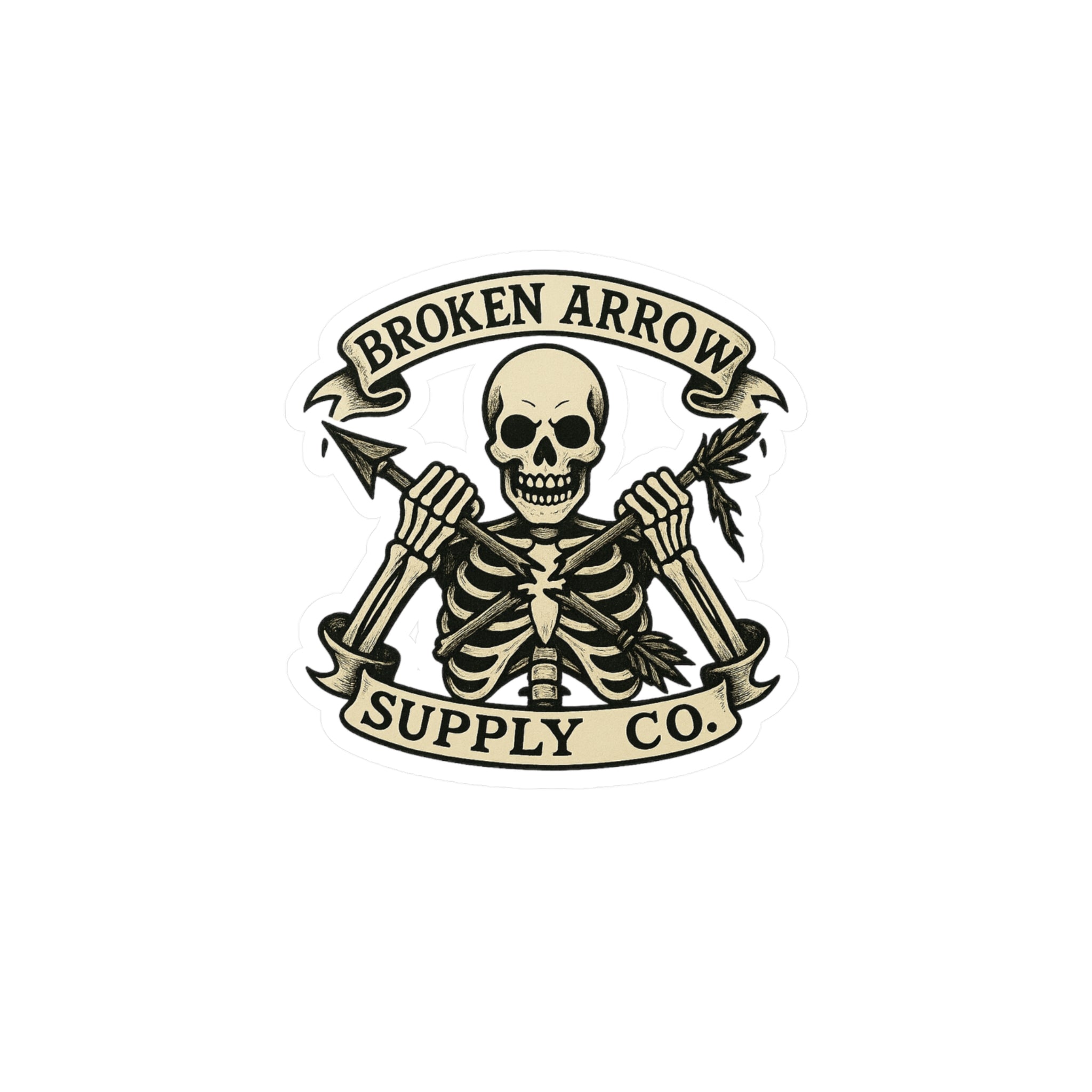 Skull & Arrow Vinyl Decal - Broken Arrow Supply Co.