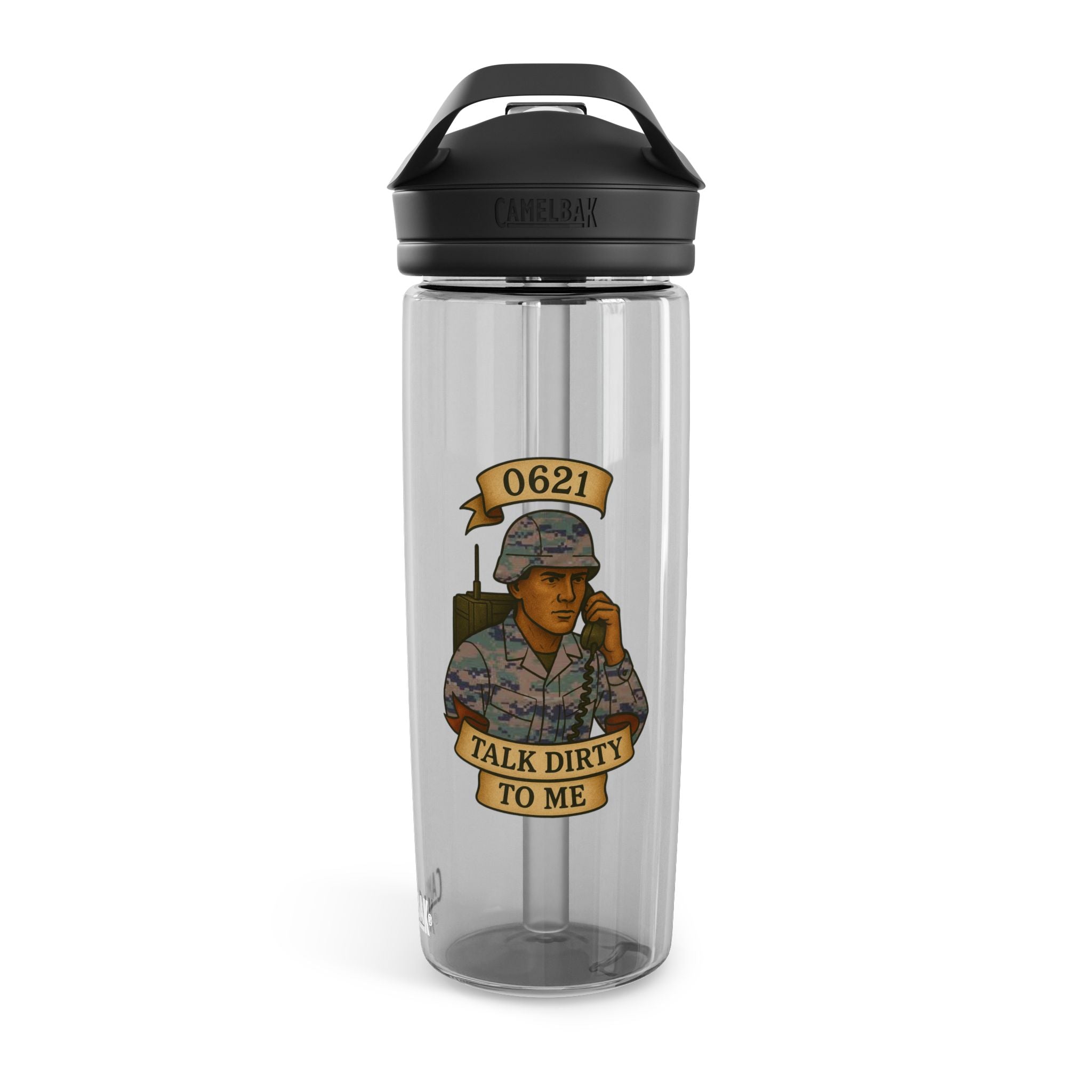 Military Humor CamelBak Water Bottle — "0621 Talk Dirty To Me" 20oz/25oz