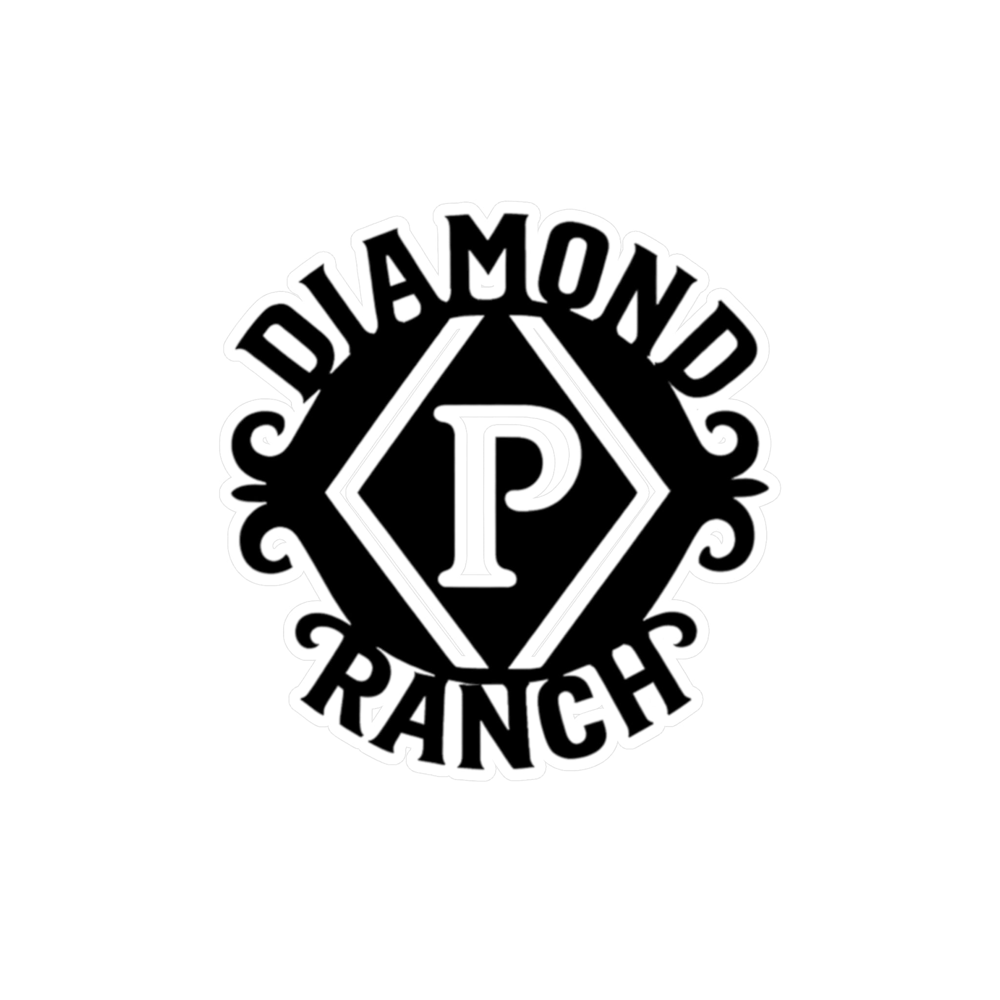 Diamond P Ranch Kiss-Cut Vinyl Sticker — Western Ranch Logo Decal