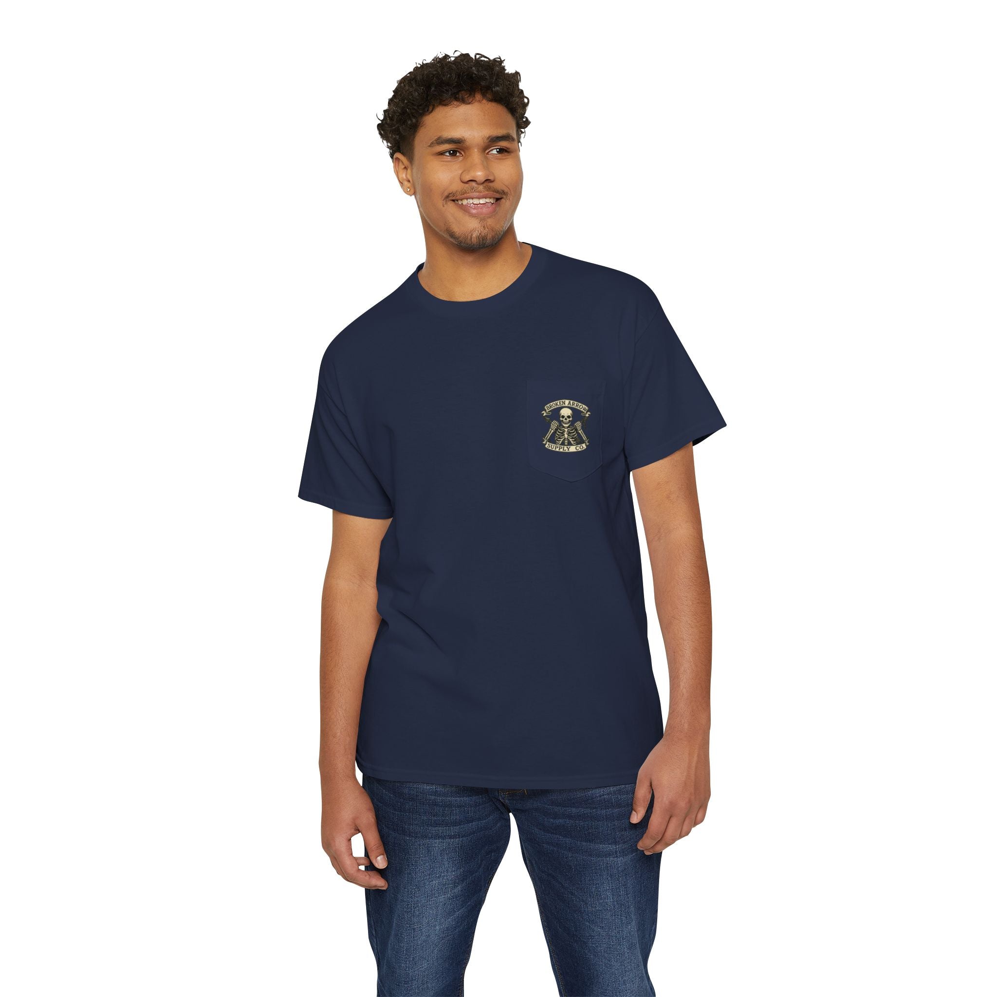 Kirkwood Hunting Club Pocket T‑Shirt — 'Think I’ll Stay Here and Drink'