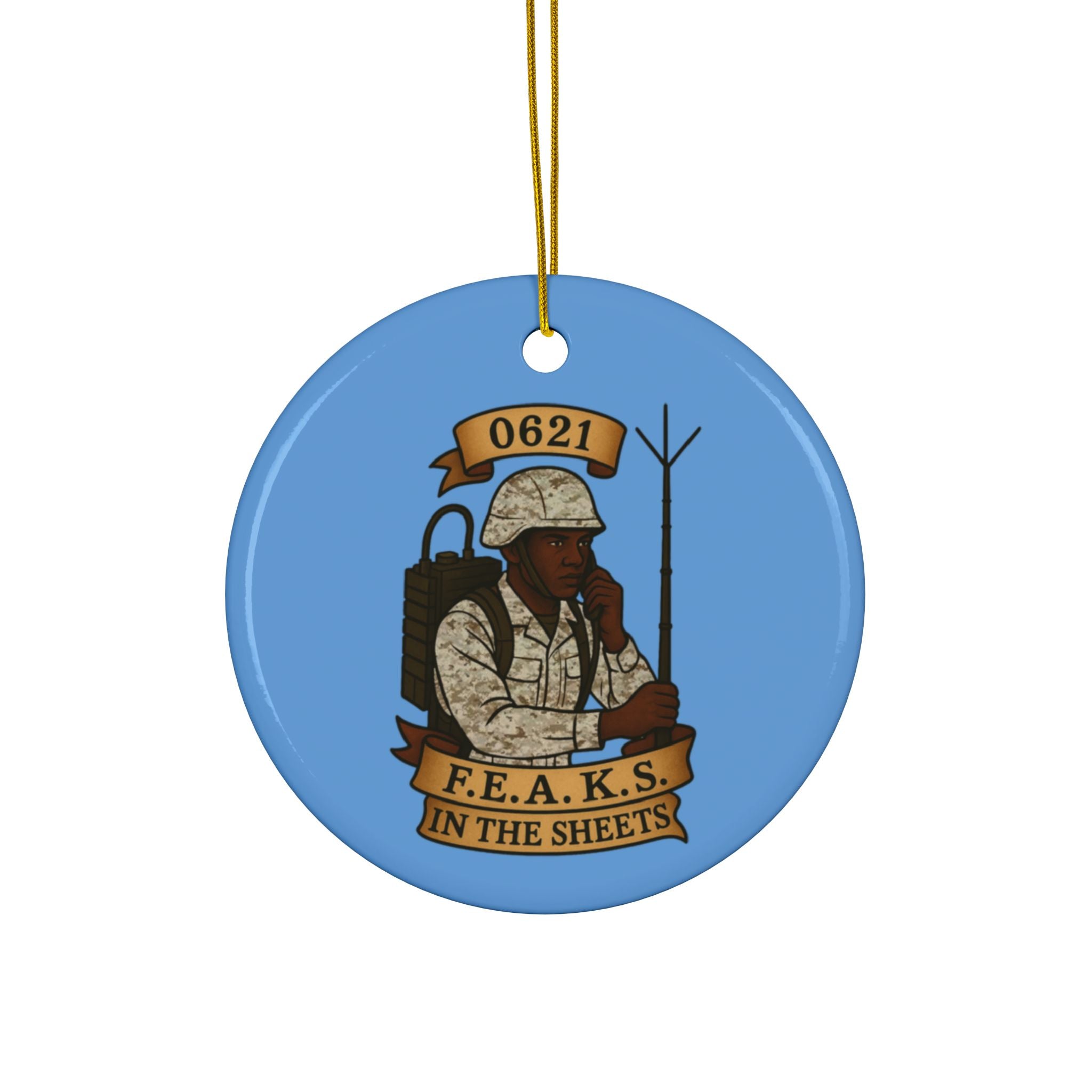 0621 F.E.A.K.S. In The Sheets Ceramic Ornament