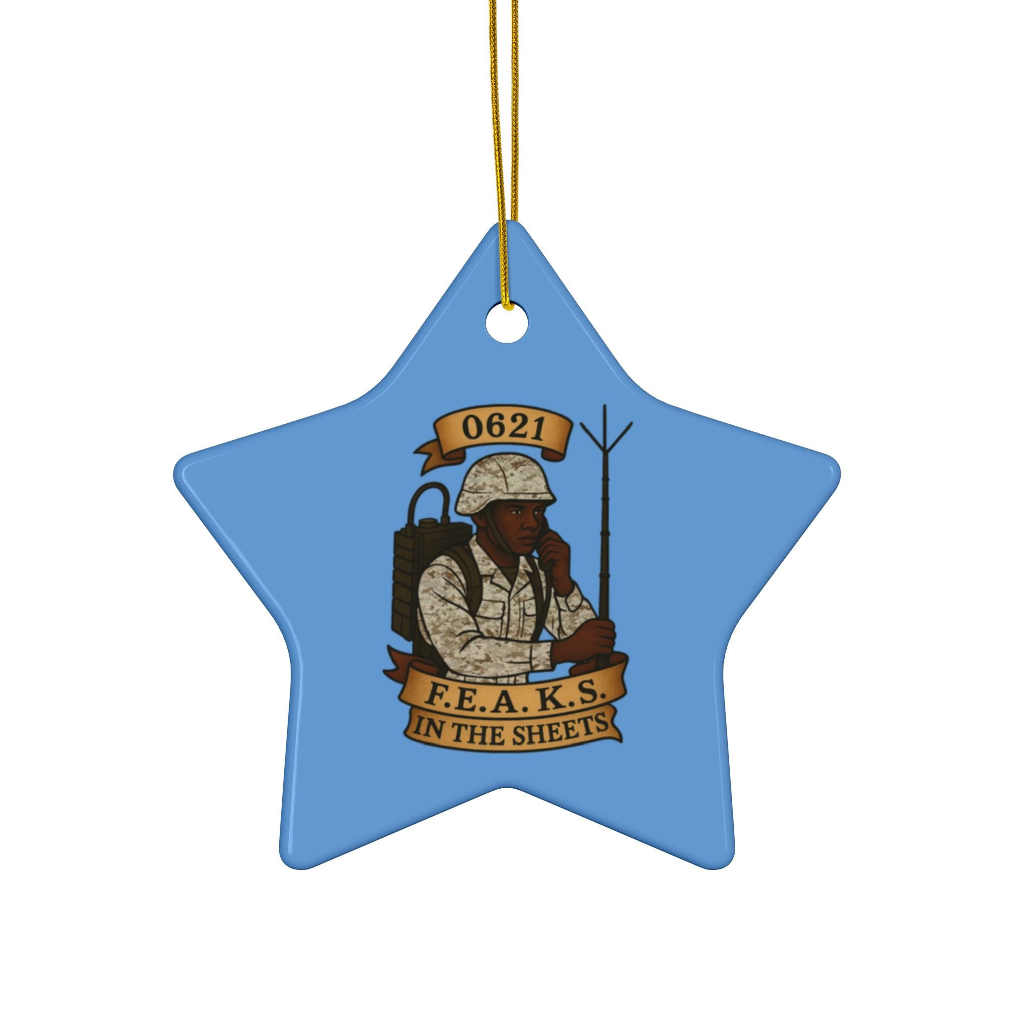 0621 F.E.A.K.S. In The Sheets Ceramic Ornament