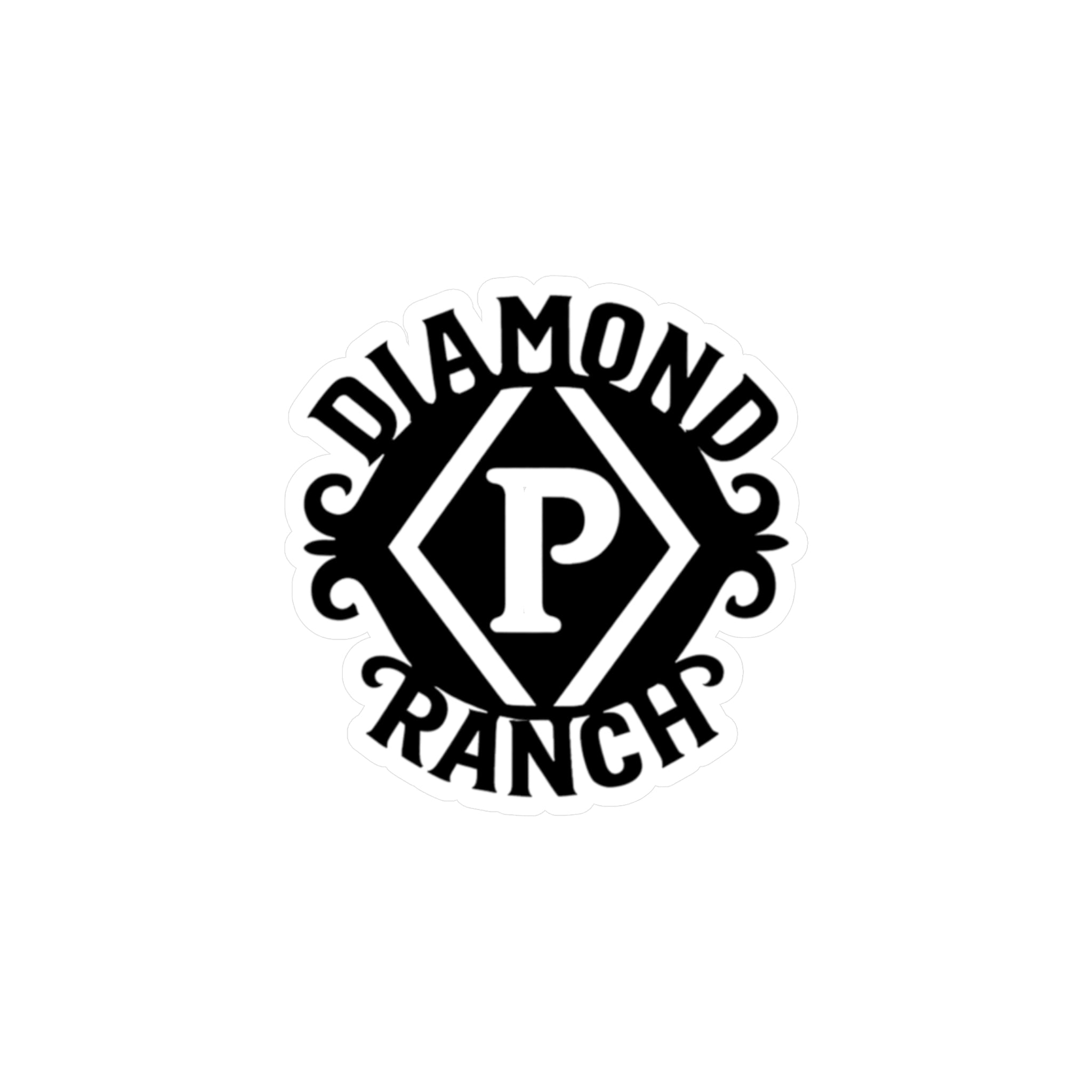 Diamond P Ranch Kiss-Cut Vinyl Sticker — Western Ranch Logo Decal