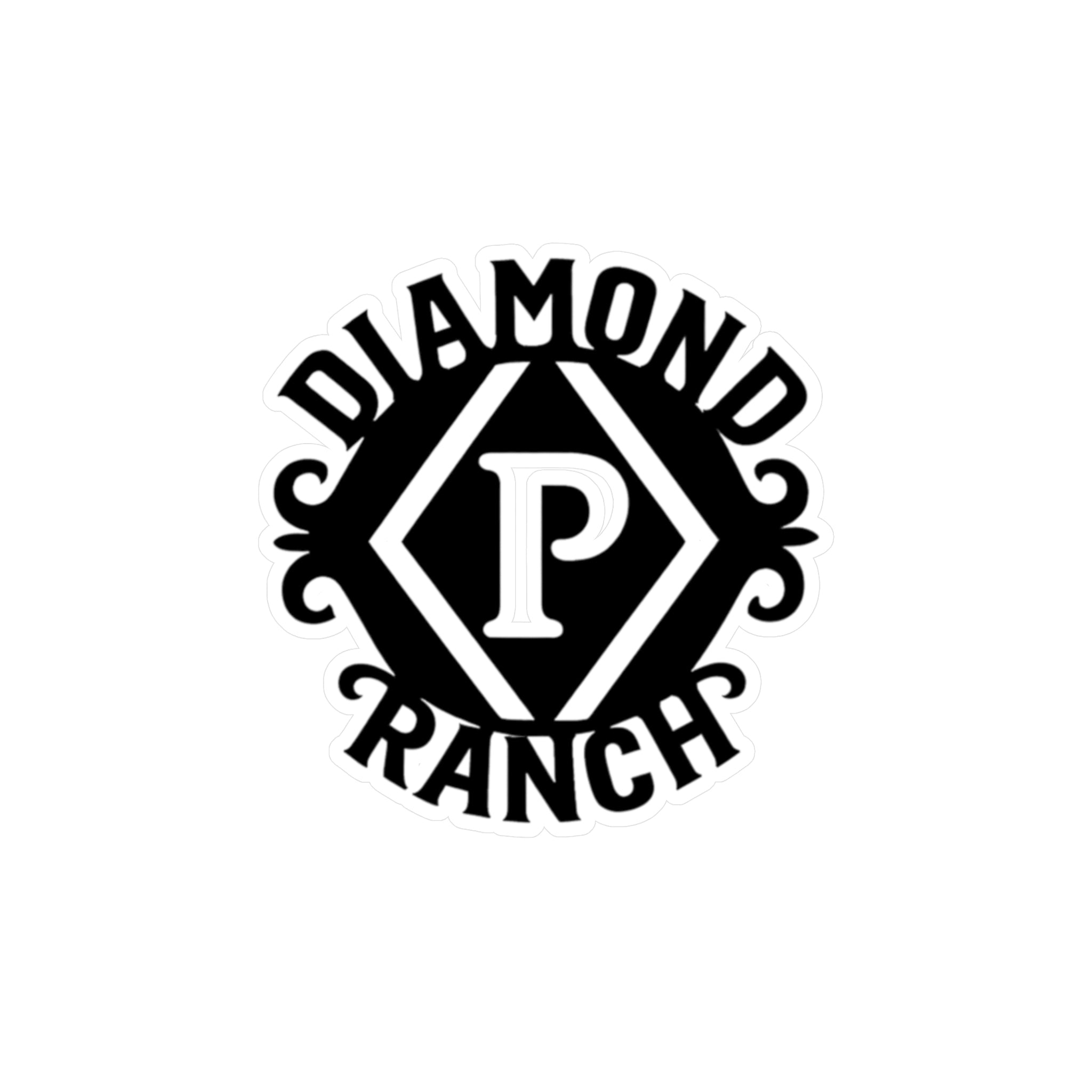 Diamond P Ranch Kiss-Cut Vinyl Sticker — Western Ranch Logo Decal