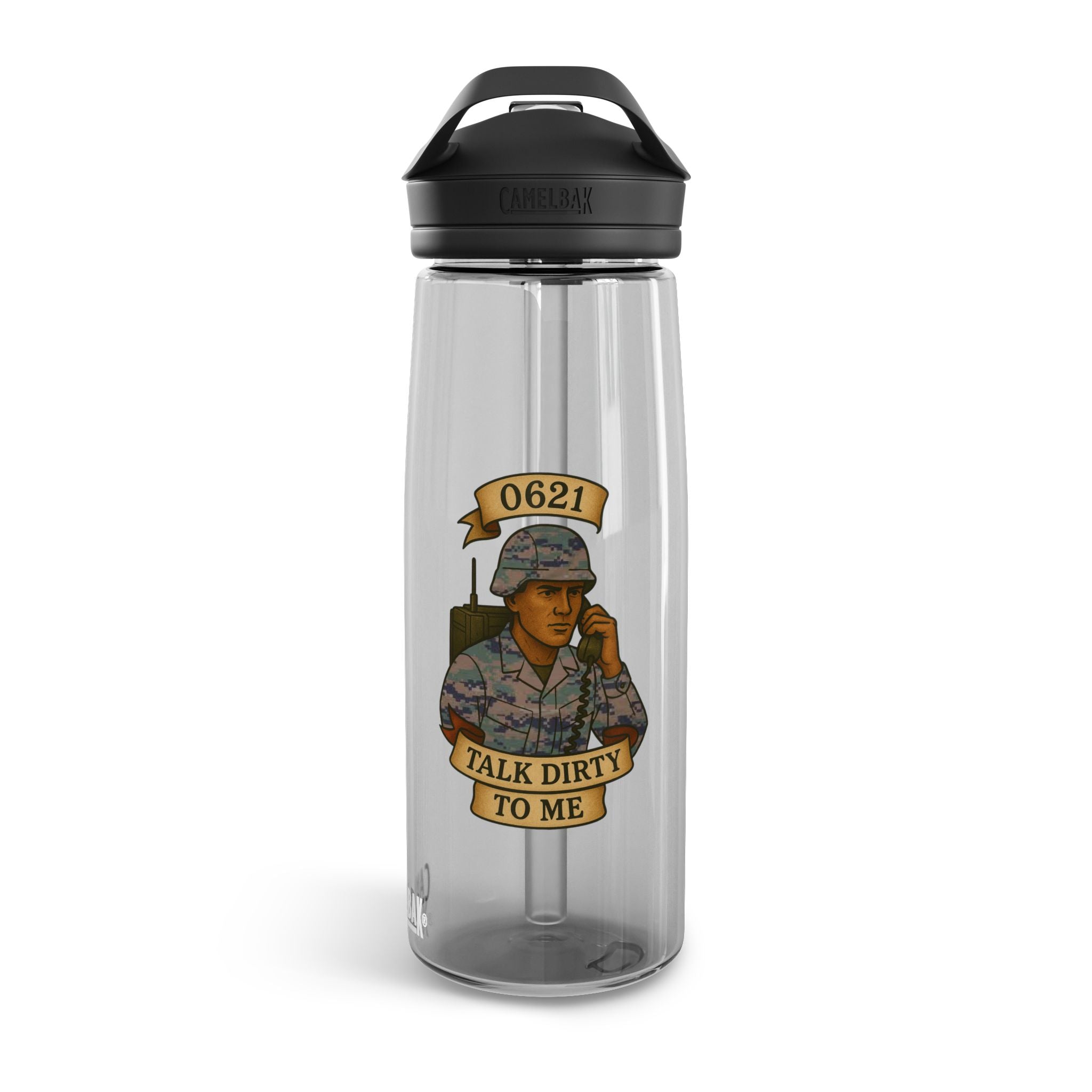 Military Humor CamelBak Water Bottle — "0621 Talk Dirty To Me" 20oz/25oz