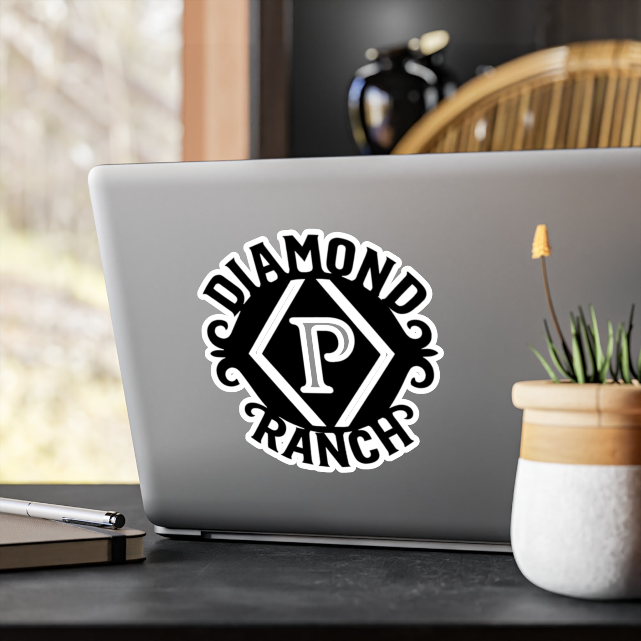 Diamond P Ranch Kiss-Cut Vinyl Sticker — Western Ranch Logo Decal