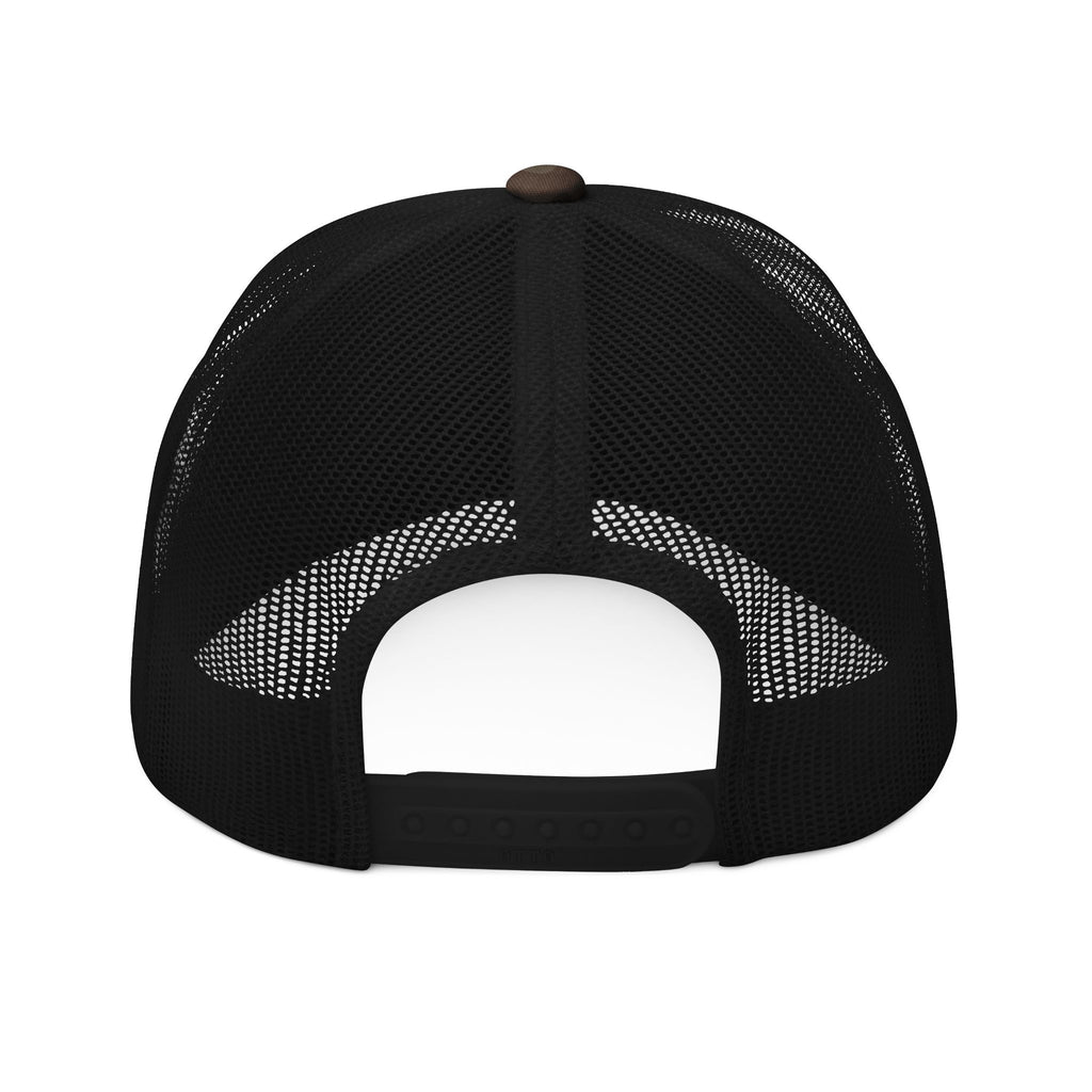 Camo Trucker Hat — Embroidered Buck Deer Patch