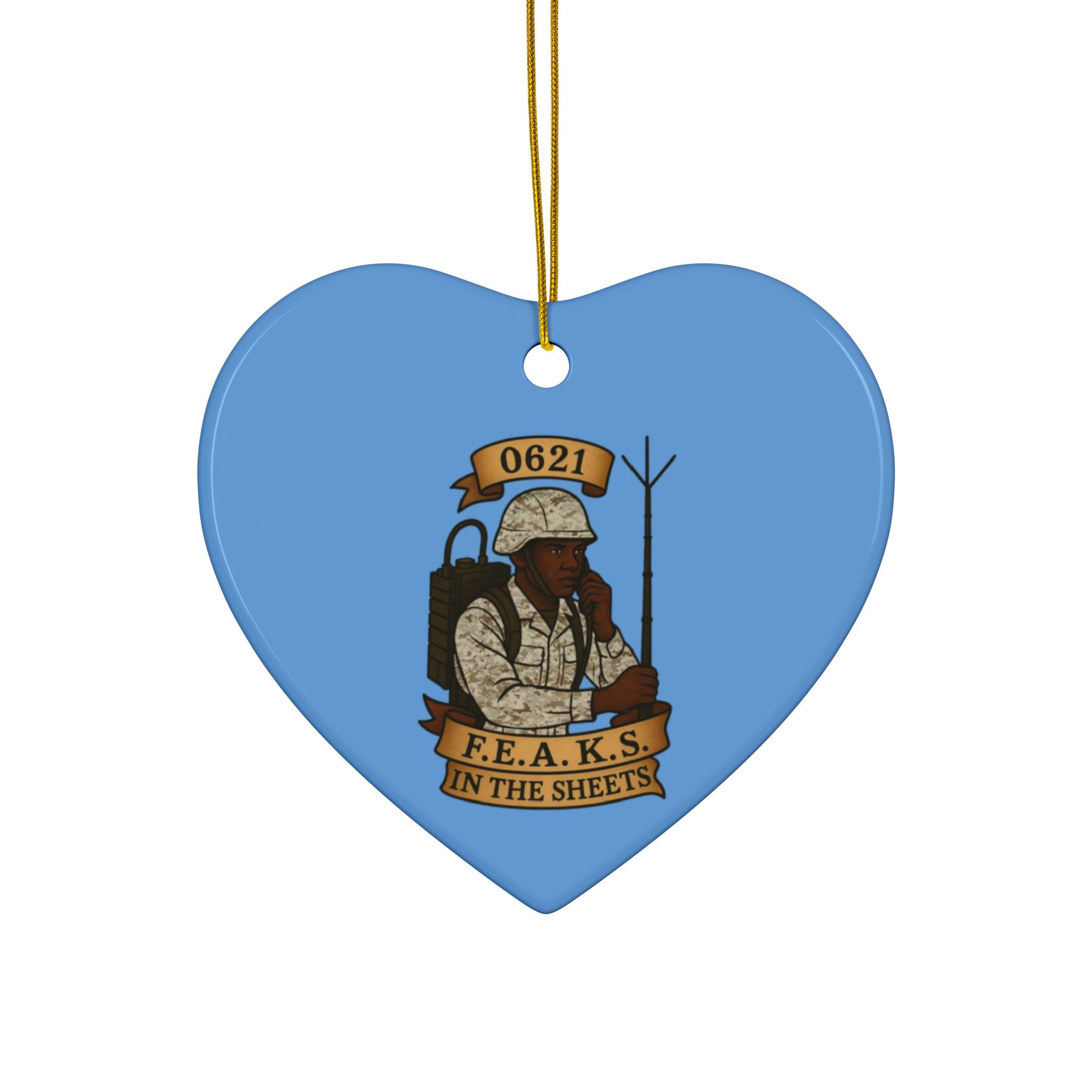 0621 F.E.A.K.S. In The Sheets Ceramic Ornament