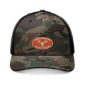 Camo Trucker Hat — Embroidered Buck Deer Patch