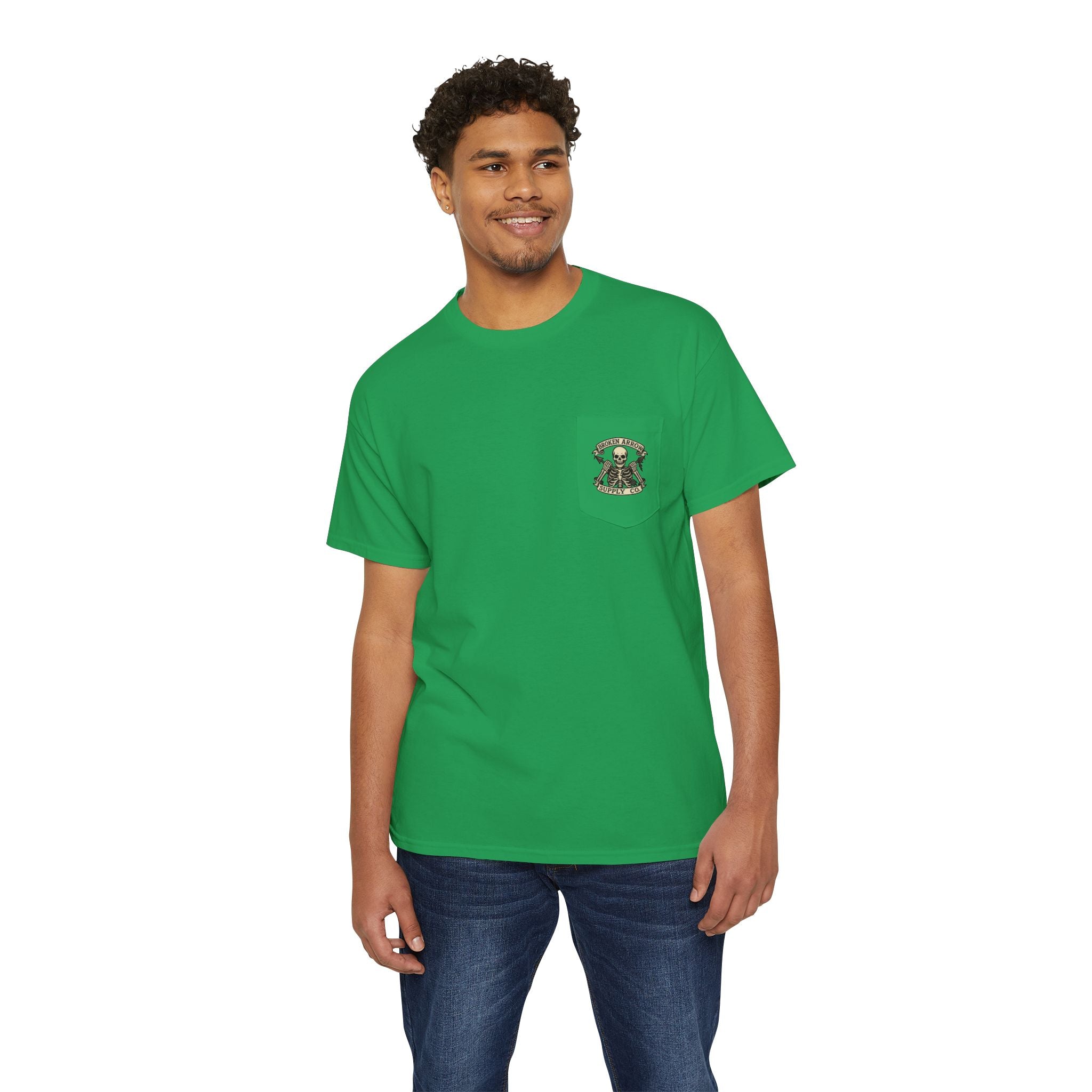 Kirkwood Hunting Club Pocket T‑Shirt — 'Think I’ll Stay Here and Drink'