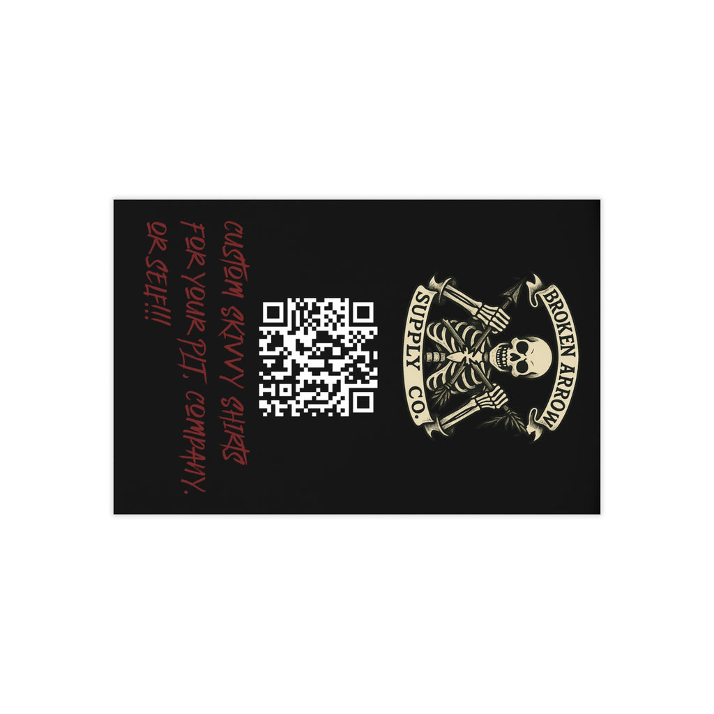 Business Cards — Custom Dark Skull & Tattoo-Inspired Design, 100 pcs