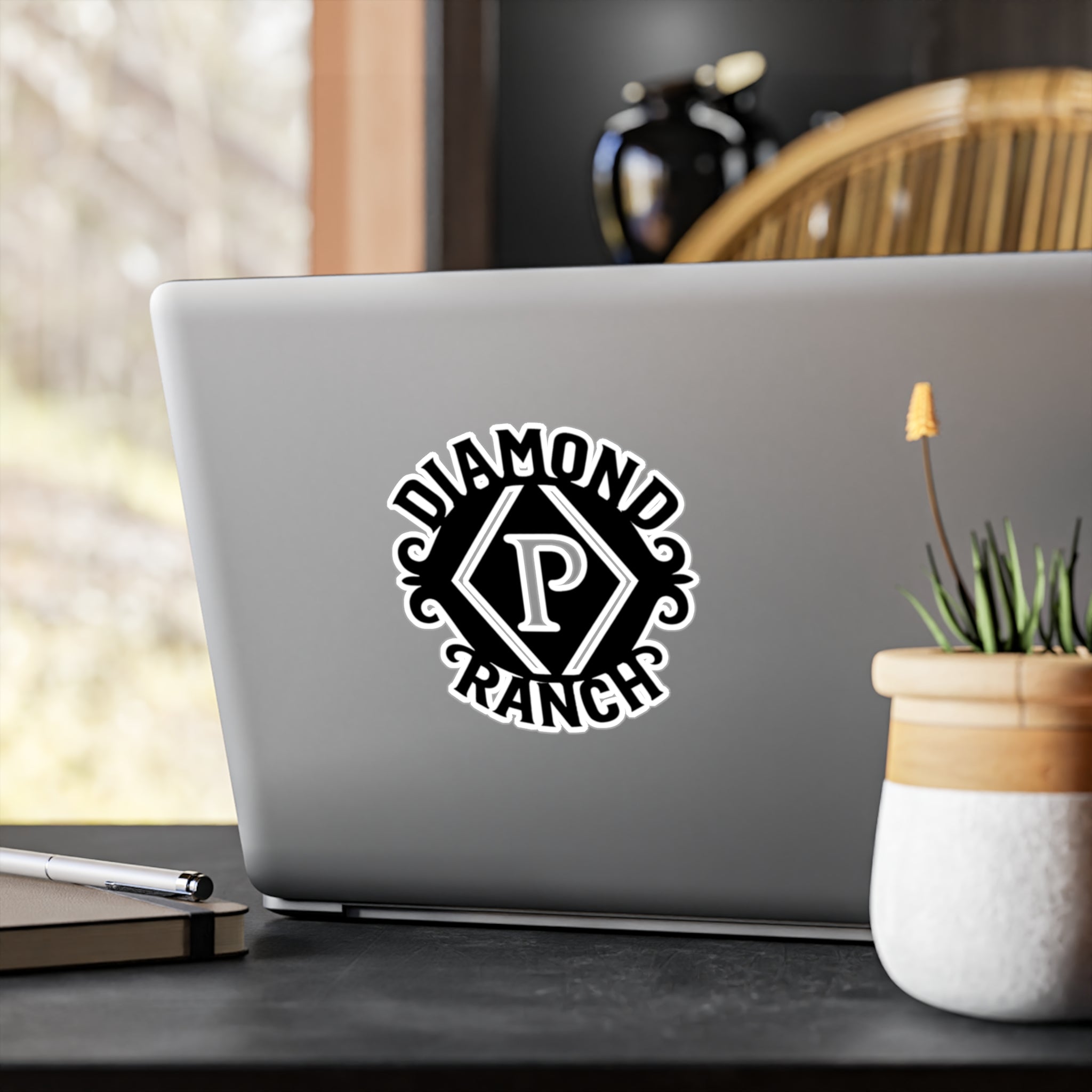 Diamond P Ranch Kiss-Cut Vinyl Sticker — Western Ranch Logo Decal